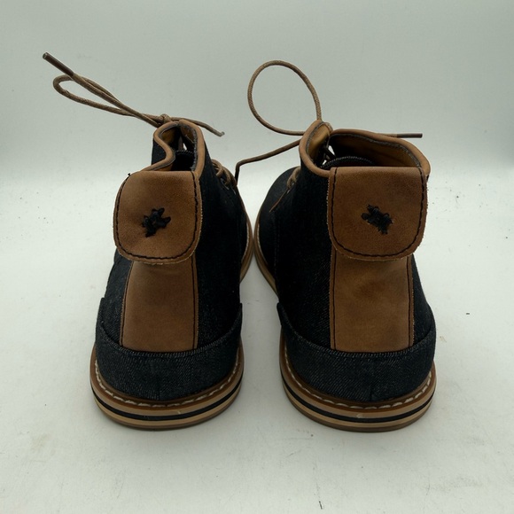 BRAND NEW Call It Spring Tinaig Lace Up Chukka Boots Black Denim Hipster Sz 10.5 main image 7